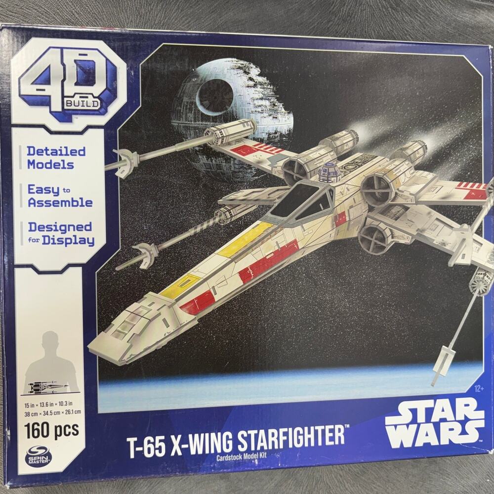 4D BUILD Star Wars Cardstock Paper Model Kit T-65 X-Wing Starfighter 160 pcs New